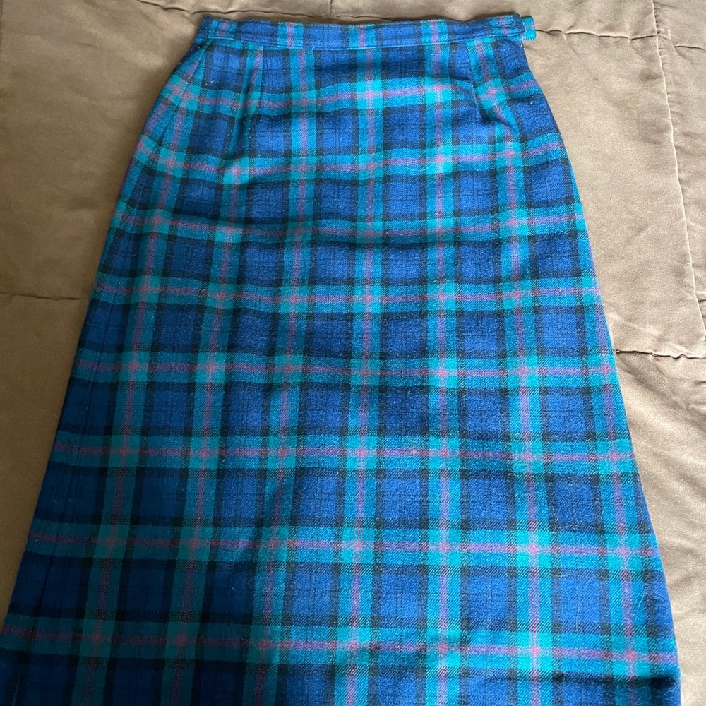 Vintage Pendleton tartan wool skirt